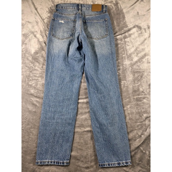 Aeropostale Mom Jean Women's Size 0 Blue Light Wash Mid Rise Distressed - Picture 8 of 8